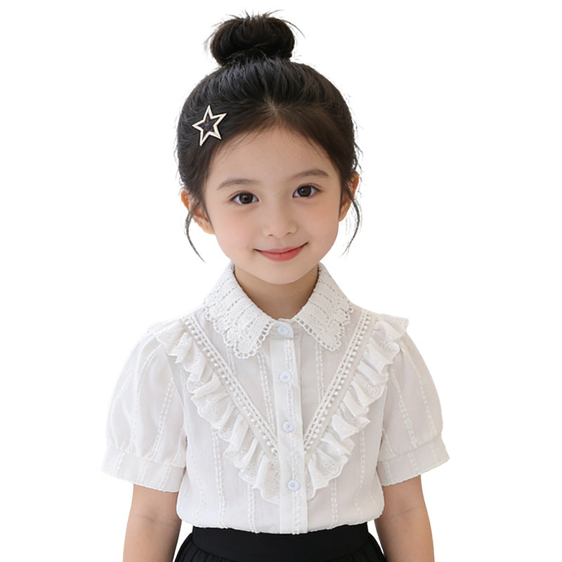 Mädchen Bluse mit Rüschendesign EB