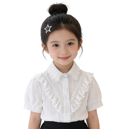 Mädchen Bluse mit Rüschendesign EB