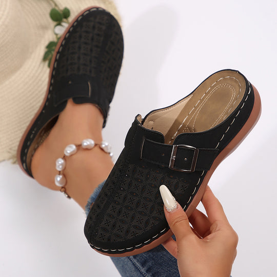 Damen Atmungsaktive Clogs mit modischem Lochmuster EB