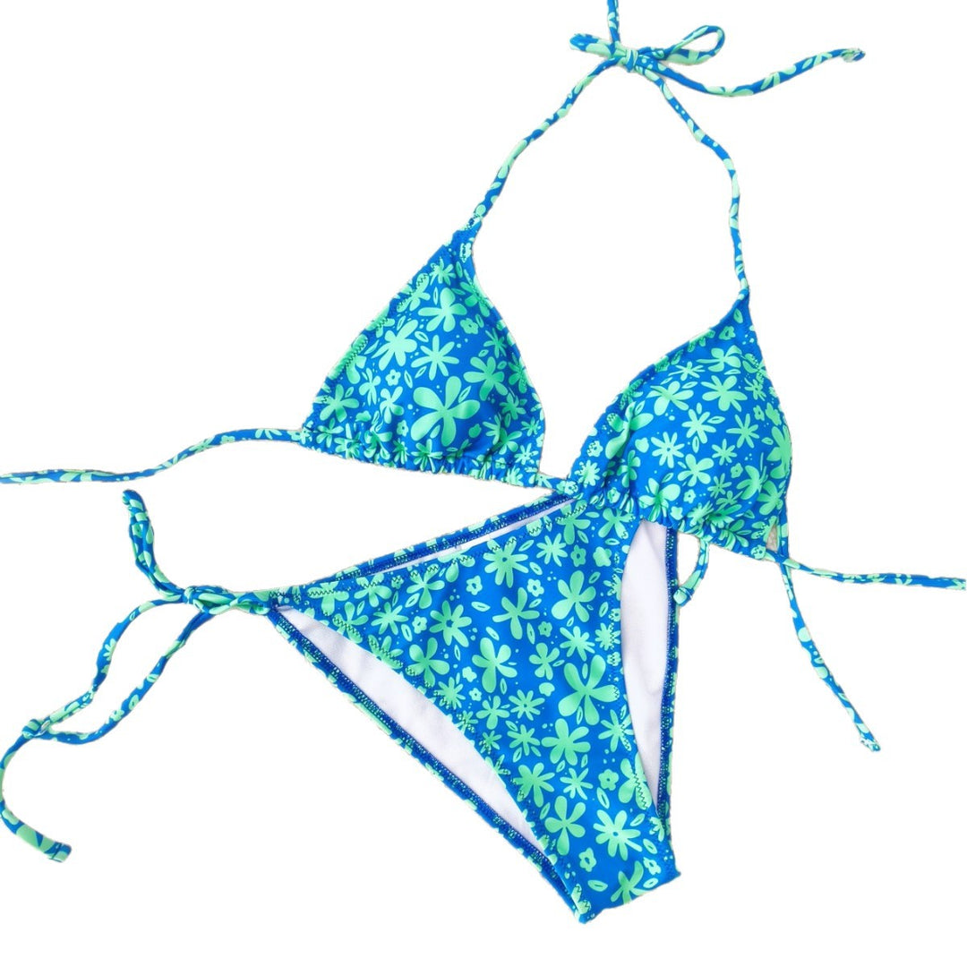 Damen Triangel-Bikini mit floralem Design EB