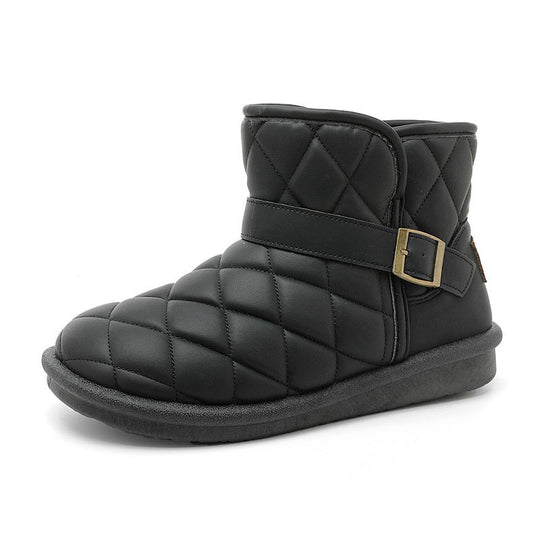 Damen modische warme Winterstiefel mit hochwertiger Isolierung und praktischem Klettverschluss EB
