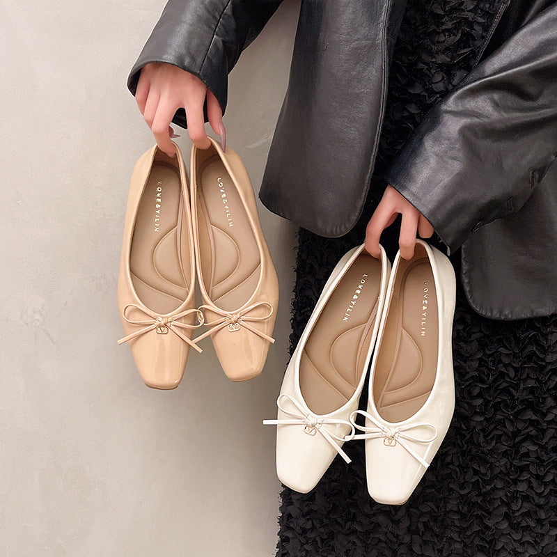 Damen Elegante Ballerinas mit Schleifen-Detail EB