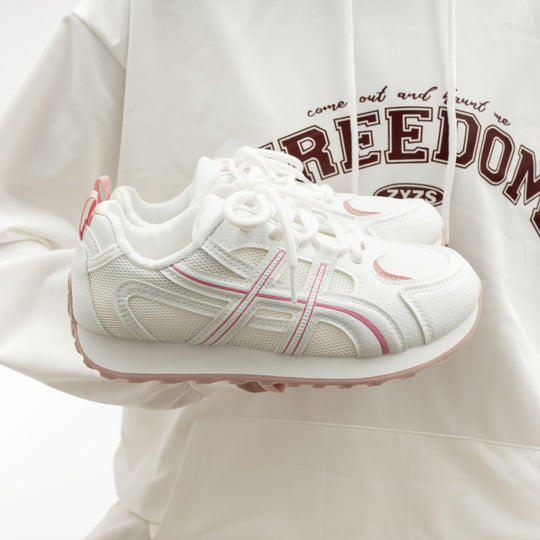 Damen Sportliche Sneakers mit atmungsaktiver Mesh-Oberfläche und rutschfester Sohle EB