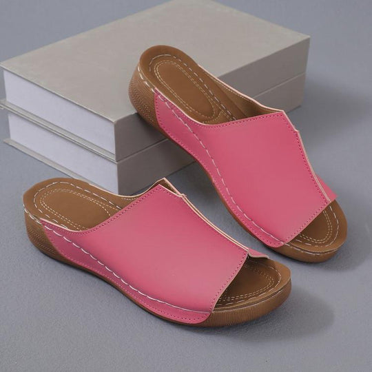 Damen entspannte Zehentrenner-Sandalen mit weichem Fußbett EB