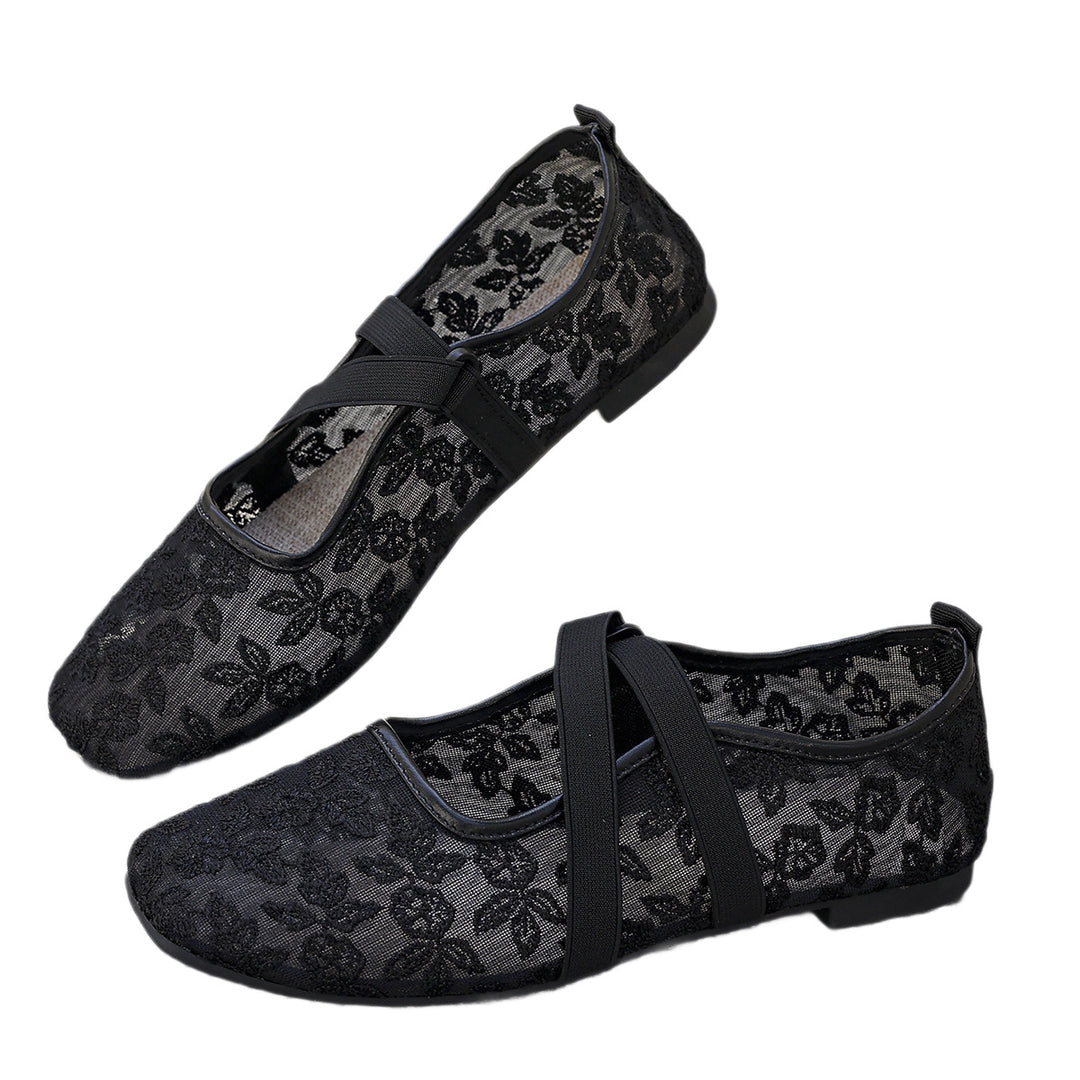 Damen Komfortable und modische Ballerinas mit verstellbaren Riemen EB