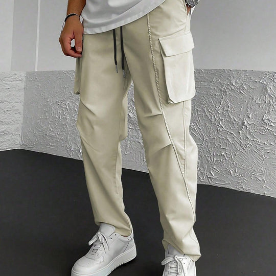Herren Cargo-Hose mit multifunktionalen Taschen und elastischem Bund EB