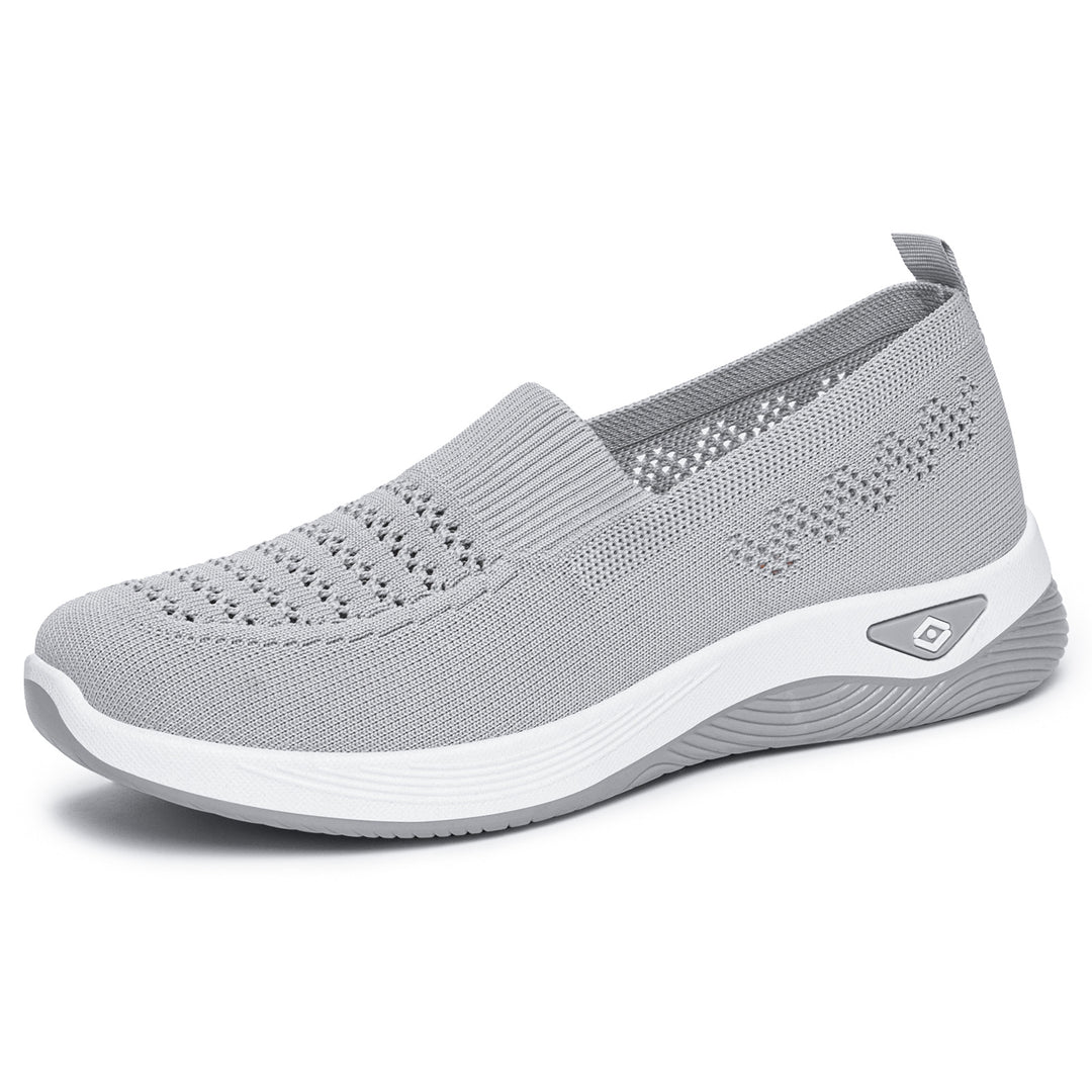 Damen nan nahtloser atmungsaktiver Strick-Slip-On Comfort-Walking-Schuh EB