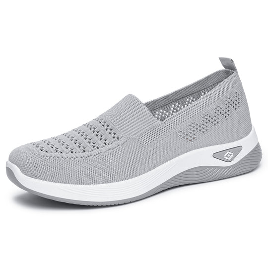 Damen nan nahtloser atmungsaktiver Strick-Slip-On Comfort-Walking-Schuh EB