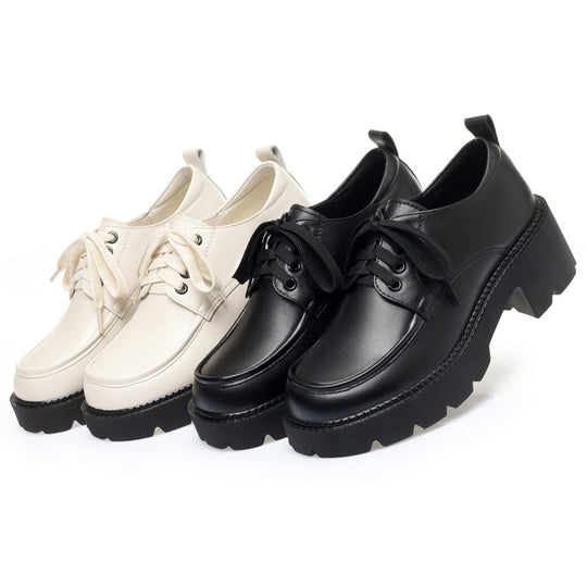 Damen Hochhackige Schnürschuhe mit robustem Blockabsatz und atmungsaktiver Sohle EB