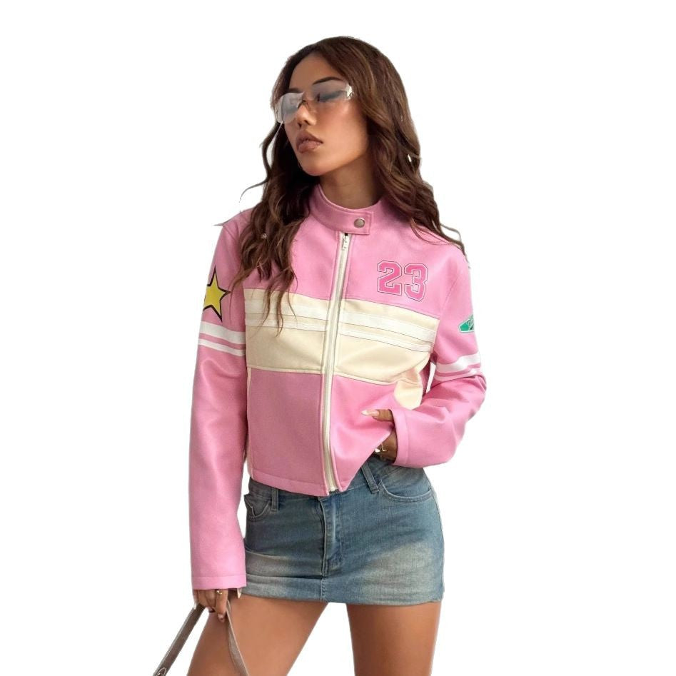 Damen Sportliche Kurzjacke mit detailreichen Applikationen EB