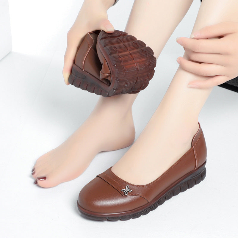Damen Ballerinas mit dämpfendem Fußbett und dekorativen Schmuckdetails EB