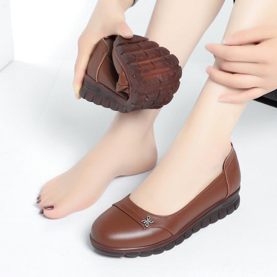 Damen Ballerinas mit dämpfendem Fußbett und dekorativen Schmuckdetails EB