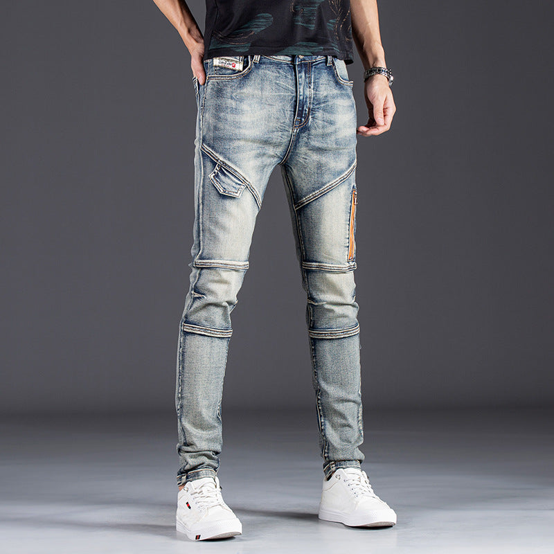Herren elegante Slim Fit Jeans im zeitgemäßen Used-Look EB