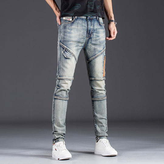 Herren elegante Slim Fit Jeans im zeitgemäßen Used-Look EB