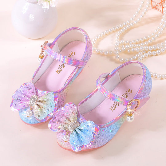 Mädchen Elegante Ballerina-Schuhe mit funkelnden Schleifen und Strass EB