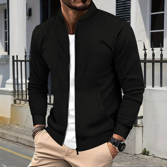 Herren sportliche Freizeitjacke mit Reißverschluss und praktischen Taschen EB