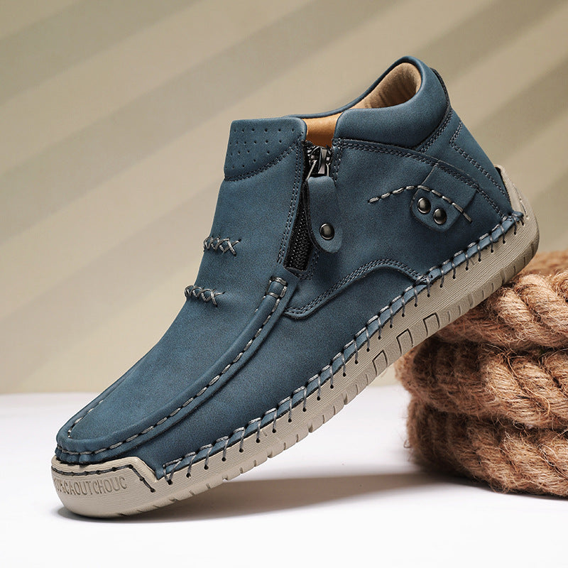 Herren Bequeme und modische Stiefeletten mit Reißverschluss EB