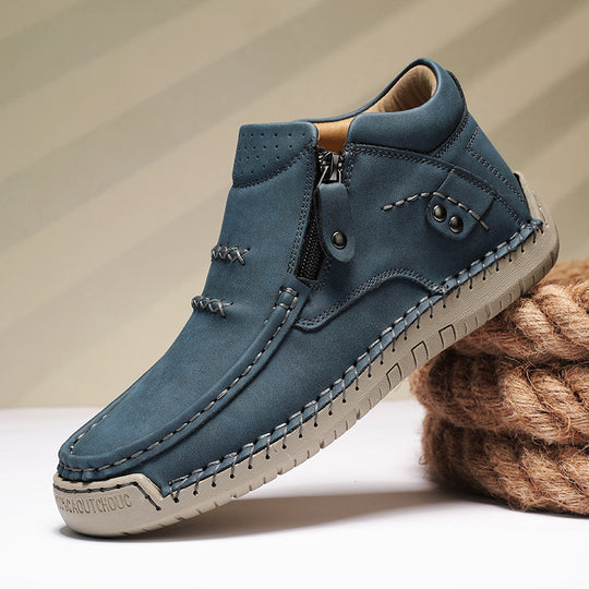Herren Bequeme und modische Stiefeletten mit Reißverschluss EB