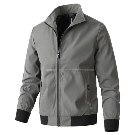 Herren sportive Übergangsjacke mit elastischen Bündchen und praktischen Reißverschlusstaschen EB
