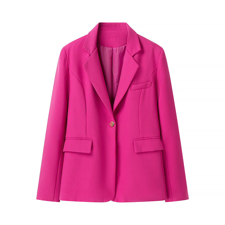 Damen elegante Blazerjacke mit strukturiertem Design und praktischen Taschen EB
