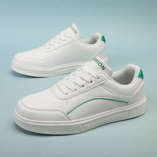 Damen nan niedrig geschnittener Kunstleder Sneaker mit holografischem Fersenbesatz EB