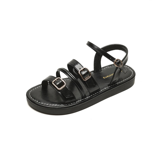 Damen Sandalen mit verstellbaren Schnallen und komfortabler Sohle EB