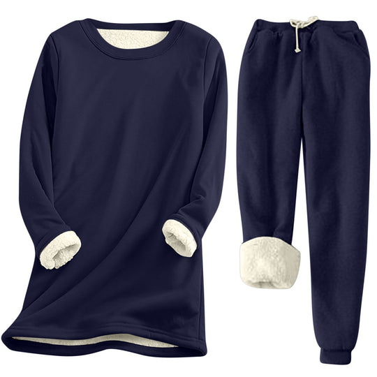 Damen Freizeit Sweatshirt-Set mit kuscheligem Innenfutter und lässiger Passform EB