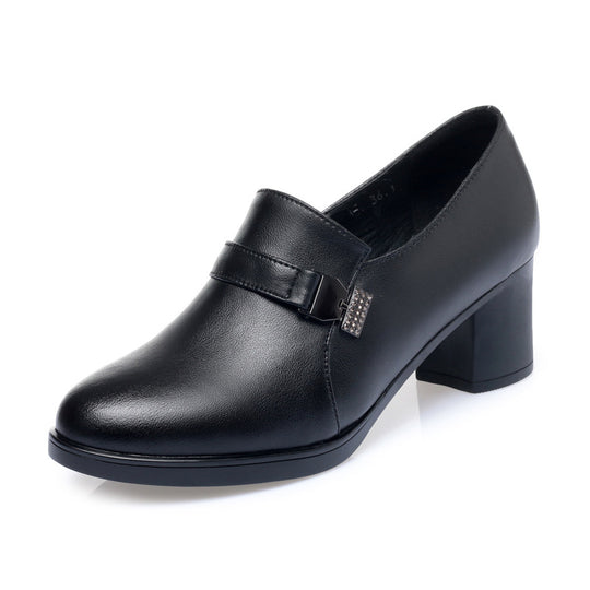 Damen Elegante Schnürschuhe mit bequemem Blockabsatz und modischem Design EB