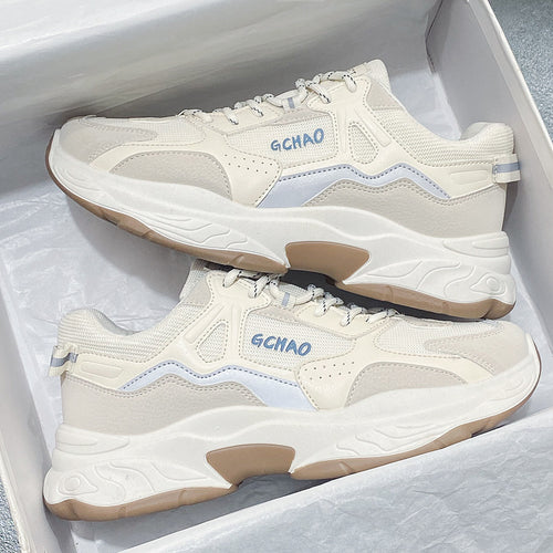 Damen Sportliche Sneakers mit atmungsaktiver Oberflächenstruktur EB