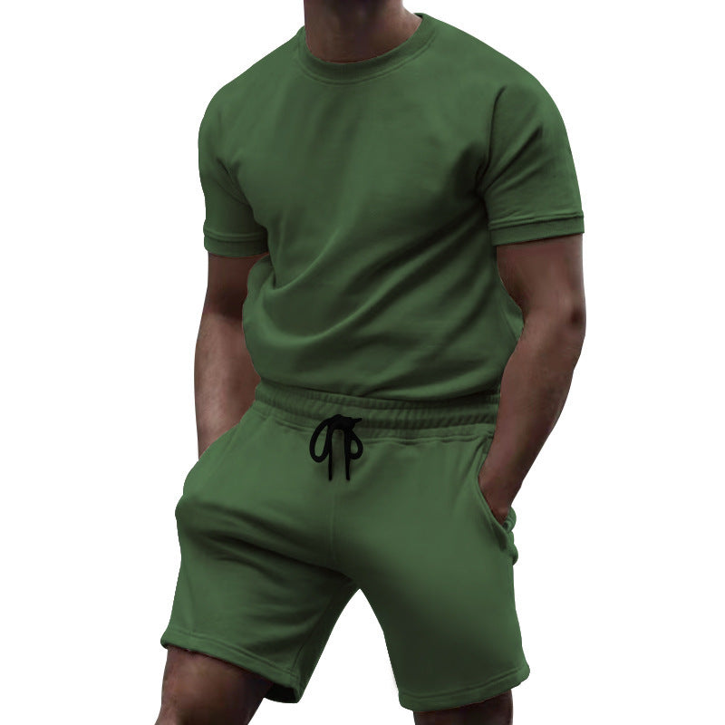 Herren Sportkombination mit kurzärmligem Oberteil und bequemen Shorts EB