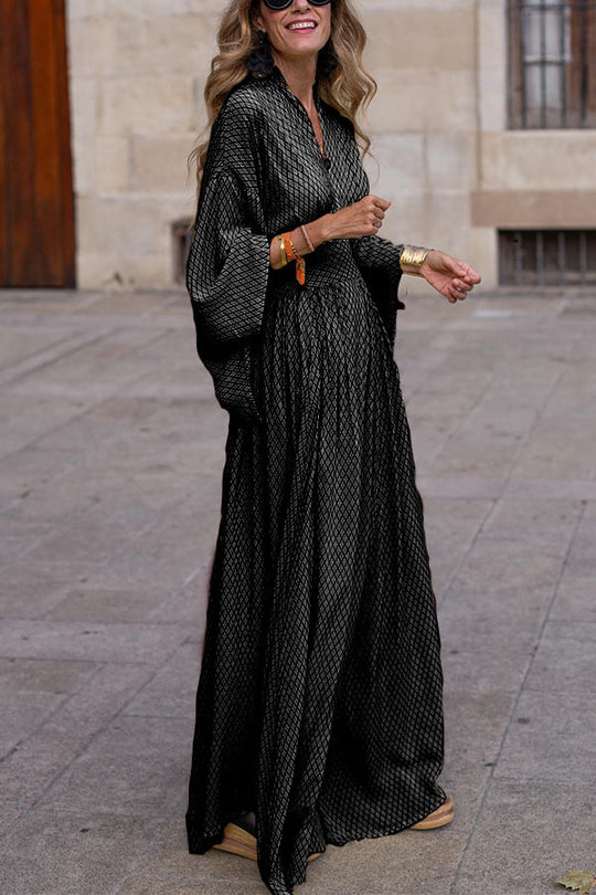 Damen Maxikleid mit elegantem Schnitt und weit ausgestellten Ärmeln EB