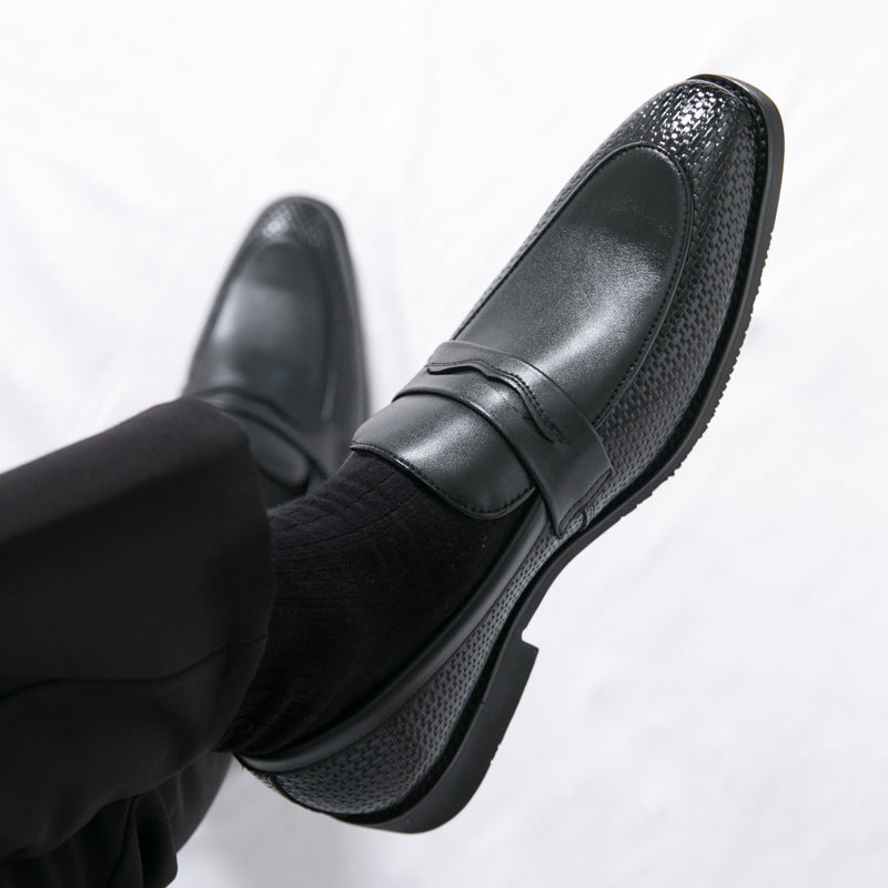 Damen Elegante Leder Slipper mit atmungsaktiver Oberflächenstruktur EB