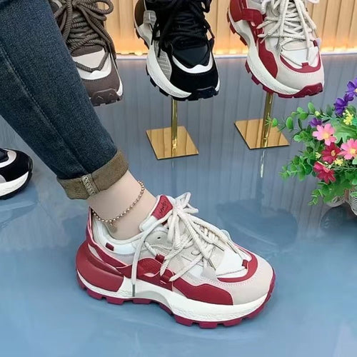 Damen Sportliche Hochleistungs-Sneaker mit stoßdämpfendem Sohlenprofil und atmungsaktiver Mesh-Oberfläche EB