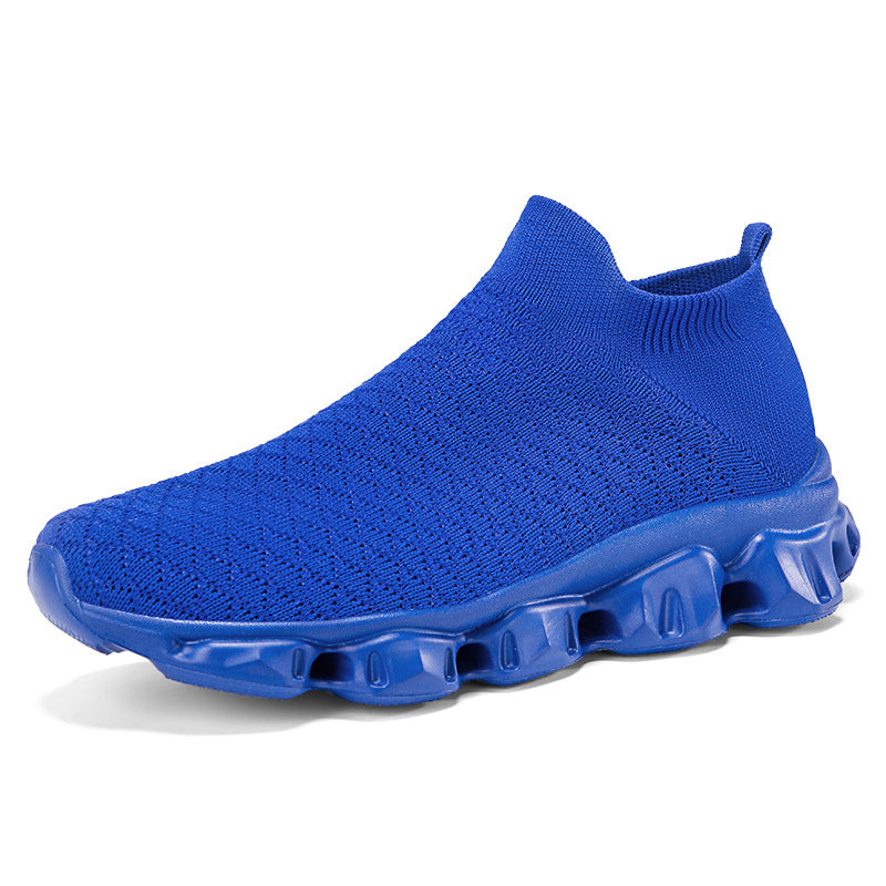 Damen Freizeit-Sneaker mit elastischem Strickoberteil und rutschfester Sohle EB