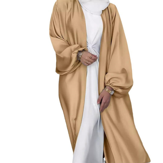 Damen eleganter Longcardigan aus fließendem Material mit weitem Schnitt EB