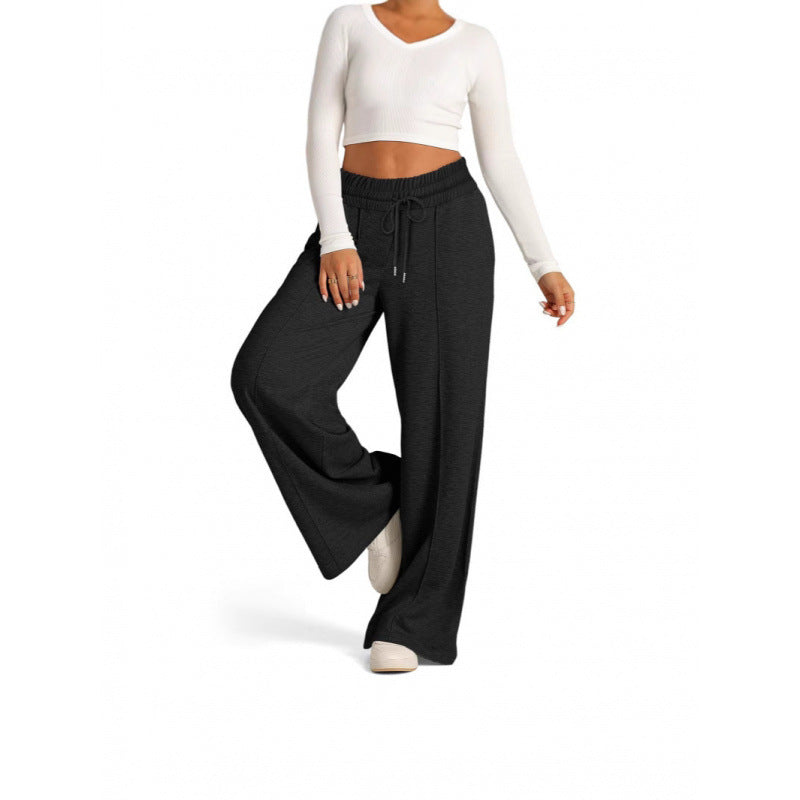 Damen breite Jogginghose mit elastischem Bund und seitlichen Eingrifftaschen EB