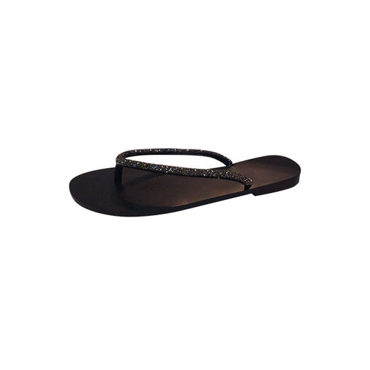 Damen Strandsandalen mit glitzerndem Riemendesign EB