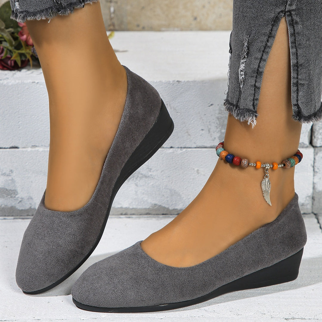 Damen modische und komfortable Ballerinas mit Glitzerelementen EB