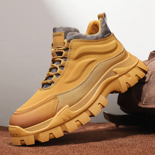 Damen Sportliche hohe Sneakers mit rutschfester Sohle und atmungsaktivem Obermaterial EB