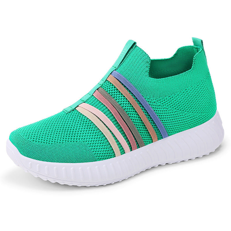 Damen Atmungsaktive Sneaker mit elastischem Einstieg und rutschfester Sohle EB