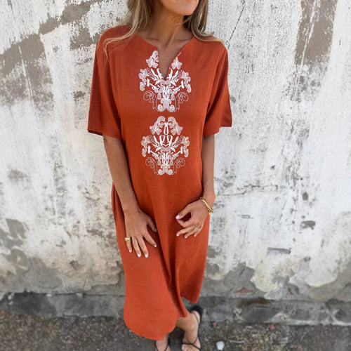 Damen Sommerliches Kleid mit aufwendiger Stickerei EB