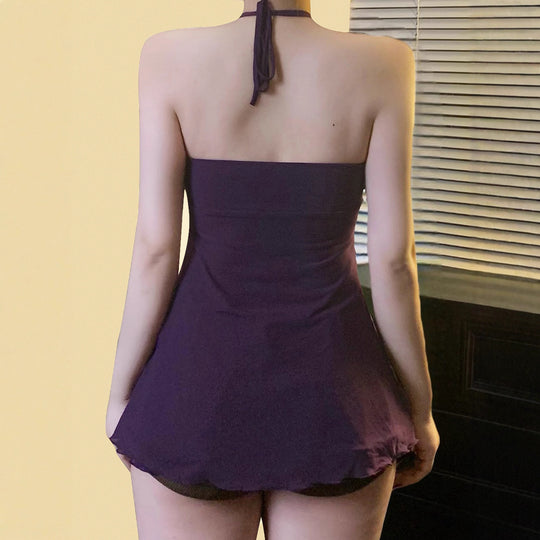 Damen Halteroberteil mit elegantem Spitzendetail EB