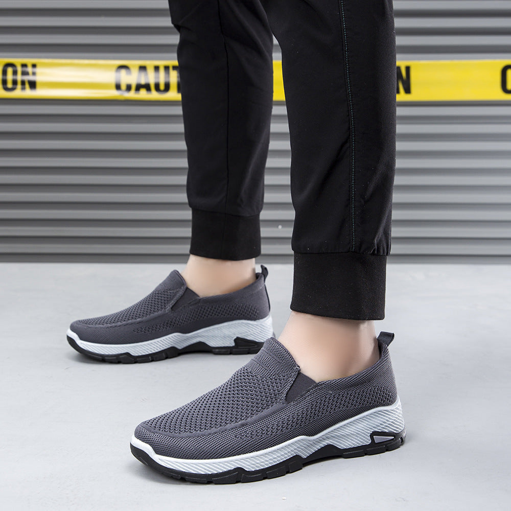 Damen Bequeme Slip-On Sneakers mit atmungsaktiver Oberflächenstruktur EB