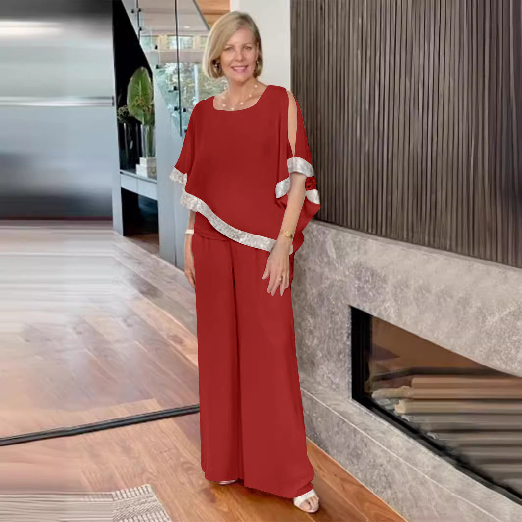 Damen Elegant geschnittenes Zweiteiliges Ensemble EB