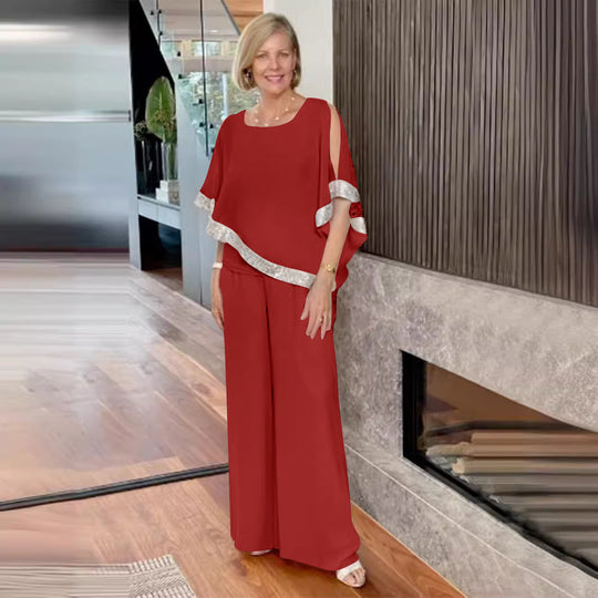 Damen Elegant geschnittenes Zweiteiliges Ensemble EB