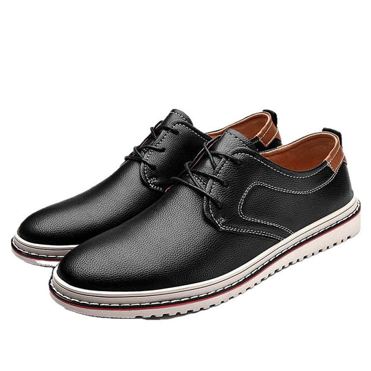 Herren Elegante Freizeit-Schnürschuhe aus hochwertigem Leder EB