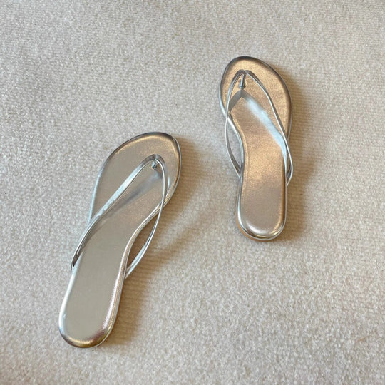 Damen minimalistischen Zehentrenner-Sandalen mit flexiblem Fußbett EB