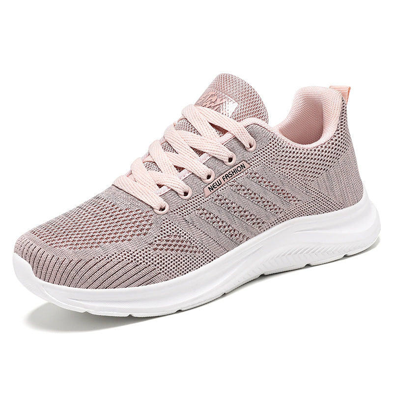 Damen nan atmungsaktive Strick-Komfort-Sneaker mit gepolstertem Fersenbereich und flexibler Leichtlaufsohle EB