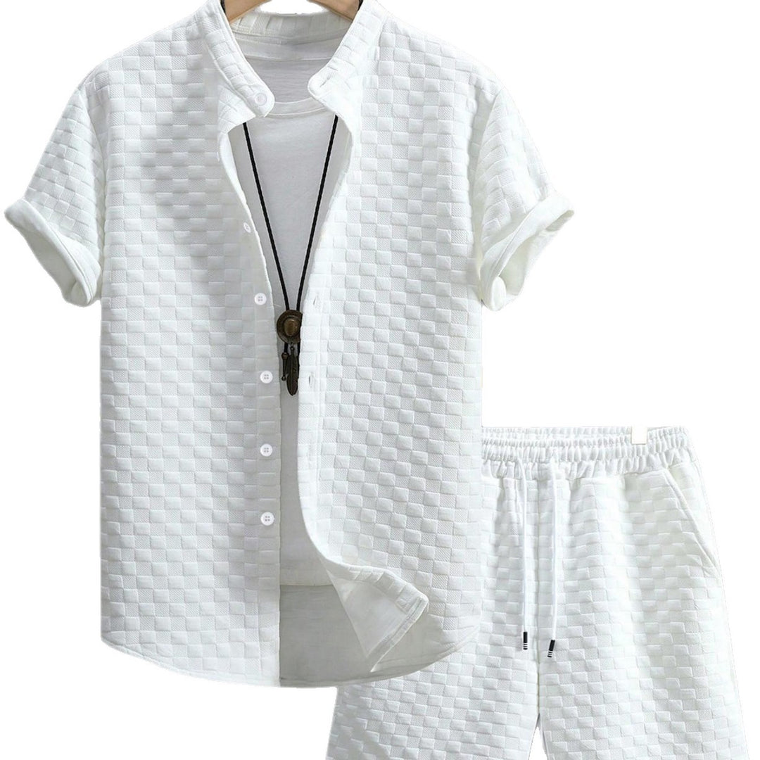Damen lässiges Kurzarm Hemd und Shorts Set EB