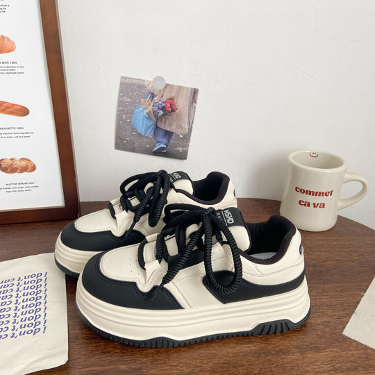 Damen Modische Sneakers mit innovativer dicker Sohle und atmungsaktivem Obermaterial EB